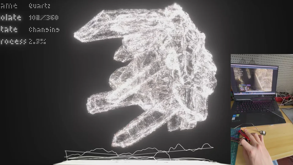 Music visualization based on the properties of minerals